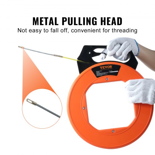 Fish Tape 100 ft 316inch Fiberglass Cable Guide with Enhanced Casing