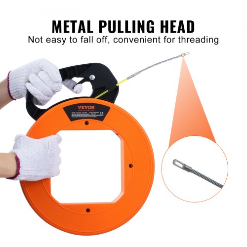 Fish Tape 200 ft 316inch Fiberglass Wire Puller with Optimized Housing