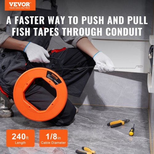 Steel Wire Puller 240ft 18in with Enhanced Housing Handle Simplified