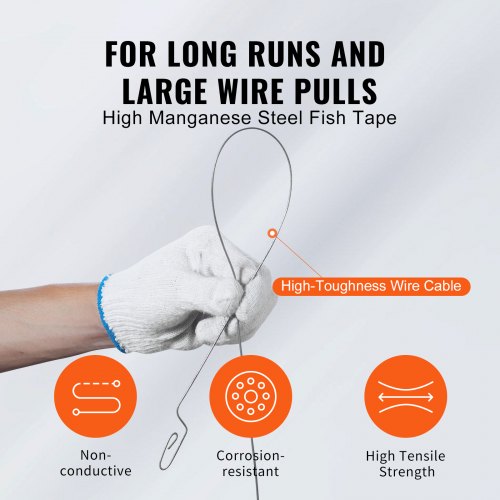 Steel Wire Puller 240ft 18in with Enhanced Housing Handle Simplified