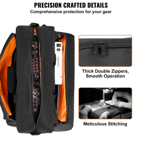 Padded DJ Mixer Gig Bag 1200D Oxford Fabric DJ Gear Carry Bag with a Storage
