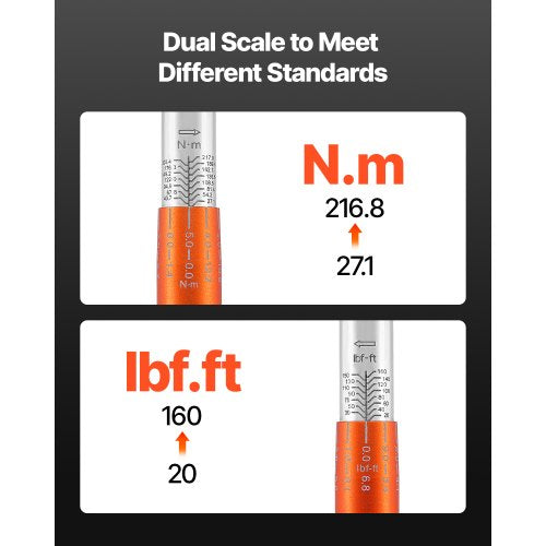 Adjustable Click Torque Wrench 12 Inch Drive 20160 lbfft2712168