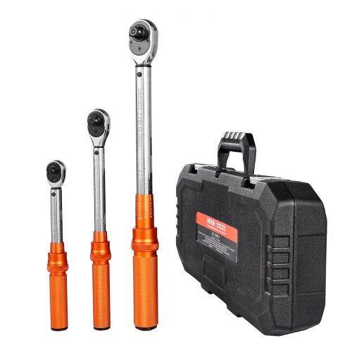 Click Torque Wrench Set 3 Pieces 14 38 12 Inch Drive 10170 lbfft