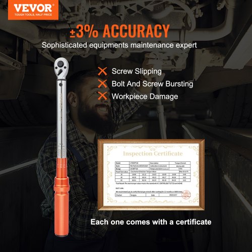 Torque Wrench 38inch Drive Click Torque Wrench 1080ftlb14110nm