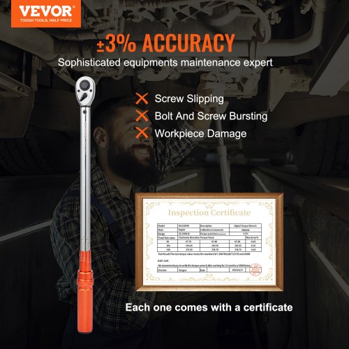 Torque Wrench 12inch Drive Click Torque Wrench 20250ftlb34340nm