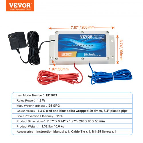 Electronic Water Descaler System Whole House Salt Free Descaler Hard Water