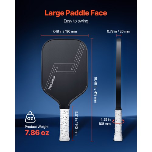 Pickleball Paddle T700 Carbon Fiber Surface Honeycomb Core Professional