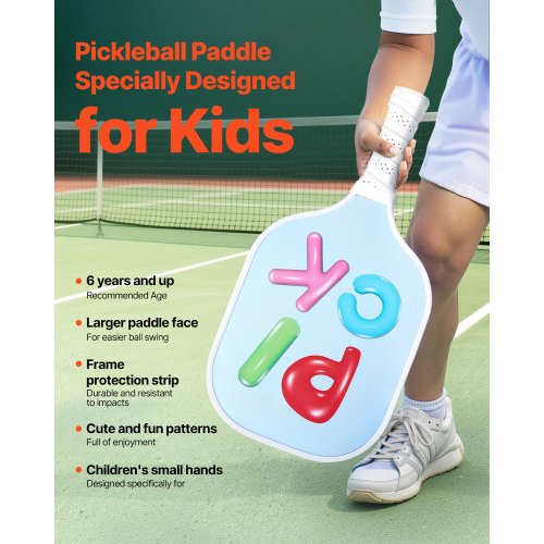 Kids Pickleball Paddle Lightweight Youth Pickleball Paddle with Small Grip
