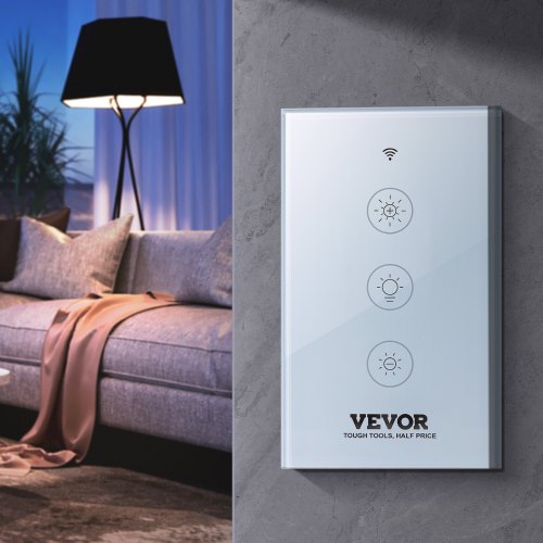 2PCS WiFi Smart Light Dimmer Switch 100250V AC WiFi 24GHz 15 to 85