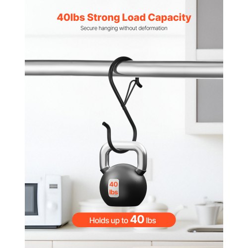 S Hooks 36 Pack 3968 Lbs Capacity For Bars Up To 085 Inch Shaped With Safety