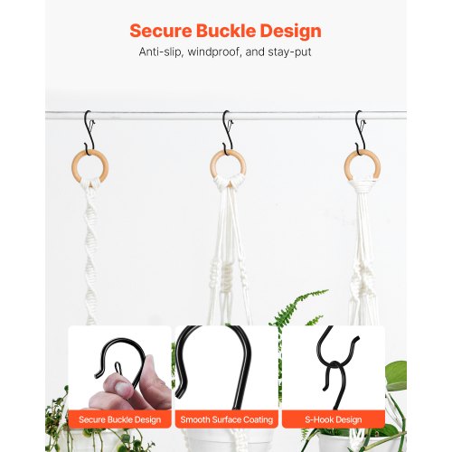 S Hooks 36 Pack 3968 Lbs Capacity For Bars Up To 085 Inch Shaped With Safety