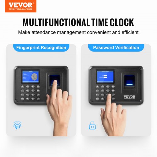 Time Clock Fingerprint Time Clocks for Employees Small Business Biometric