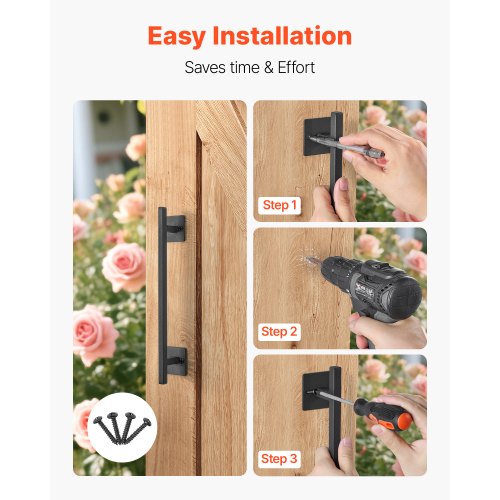Barn Door Handle 12.6 In Rustic Fence Gate Rustresistant Coating Heavy Duty