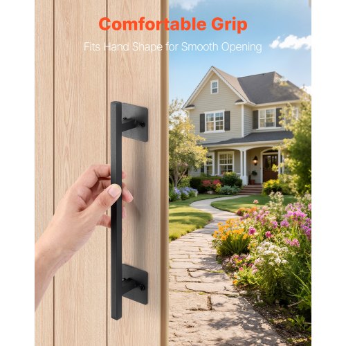 Barn Door Handle 12.6 In Rustic Fence Gate Rustresistant Coating Heavy Duty