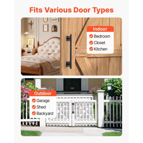 Barn Door Handle 12.6 In Rustic Fence Gate Rustresistant Coating Heavy Duty