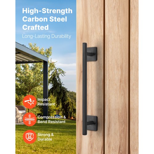 Barn Door Handle 2Pcs 12.6 In Rustic Fence Gate Rustresistant Coating Heavy