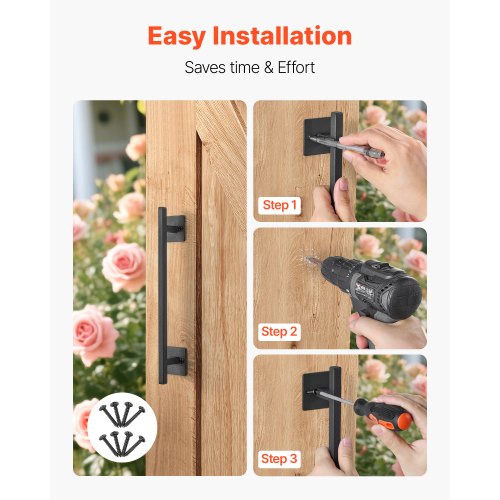 Barn Door Handle 2Pcs 12.6 In Rustic Fence Gate Rustresistant Coating Heavy