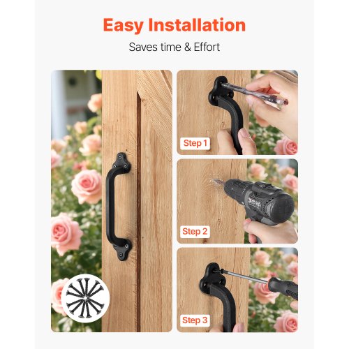 Barn Door Handle 2Pcs 9 In Rustic Fence Gate Rustresistant Coating Heavy Duty