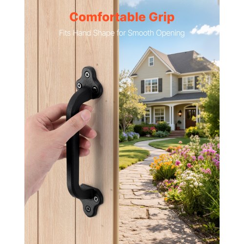 Barn Door Handle 2Pcs 9 In Rustic Fence Gate Rustresistant Coating Heavy Duty