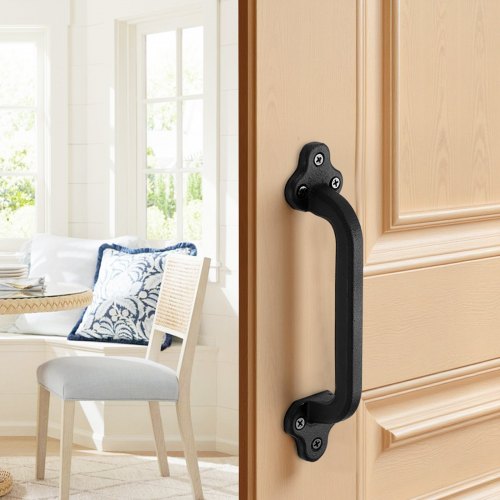 Barn Door Handle 2Pcs 9 In Rustic Fence Gate Rustresistant Coating Heavy Duty
