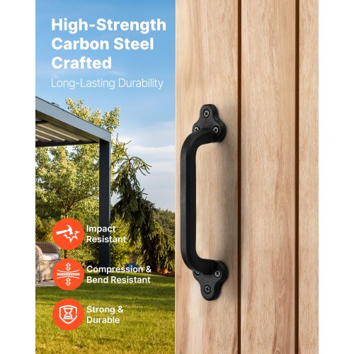 Barn Door Handle 9 In Rustic Fence Gate Rustresistant Coating Heavy Duty