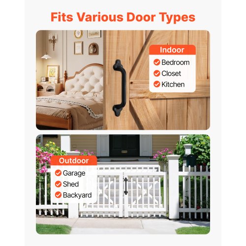 Barn Door Handle 9 In Rustic Fence Gate Rustresistant Coating Heavy Duty