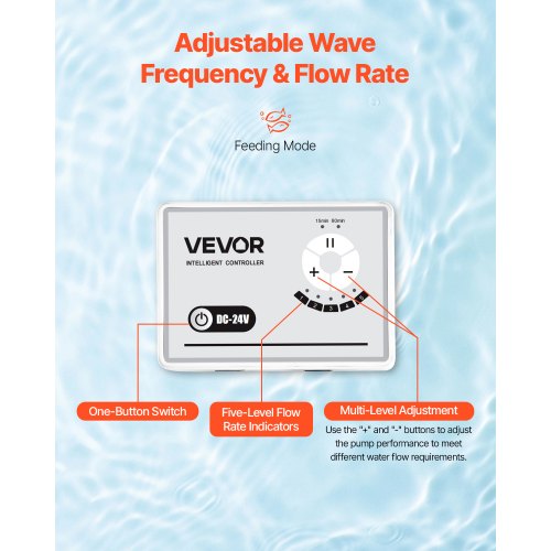 Aquarium 24V DC Water Pump 30W 800 GPH Marine Wavemaker Return Pump