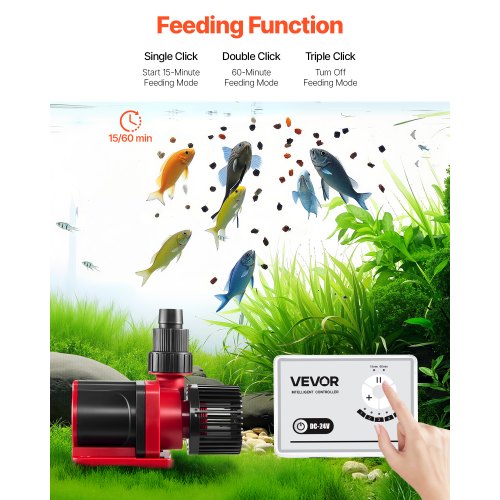 Aquarium 24V DC Water Pump 60W 1750 GPH Marine Wavemaker Return Pump