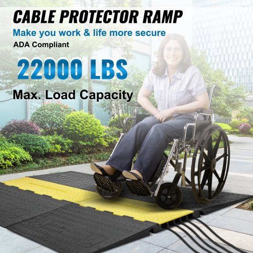 Rubber Cable Guard 5Channel 22000 lbs per Axle Load Capacity Durable