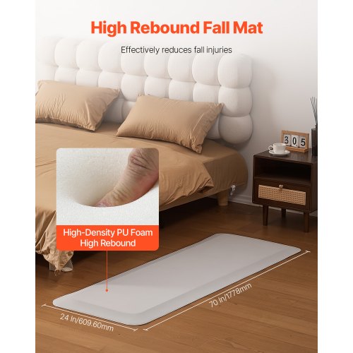 Fall Mat for Elderly 34inch Thickened Fall Prevention Pad with Beveled
