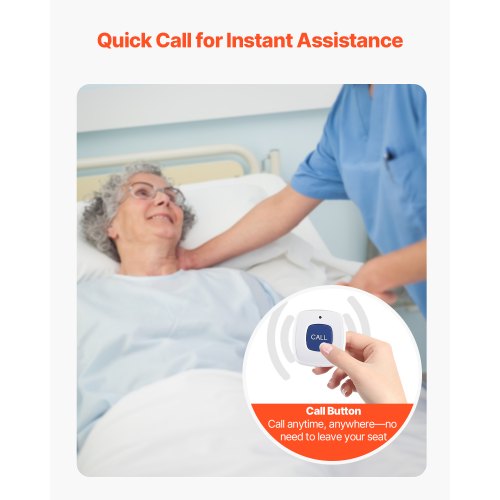 Early Alert Bed Alarm System Wireless Bed and Chair Sensor Pad with Call