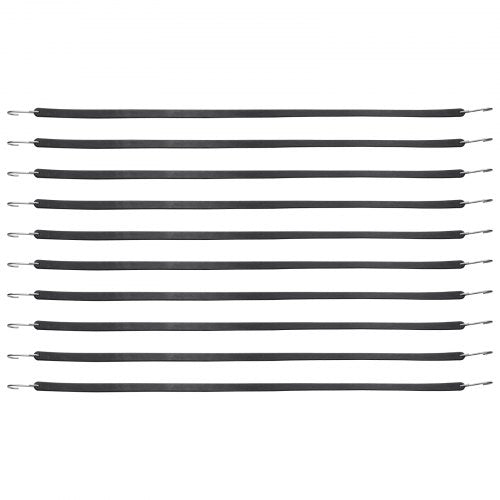 10 Piece Flat Bungee Cord 20 mm Heavy Duty Bungee Straps with Steel