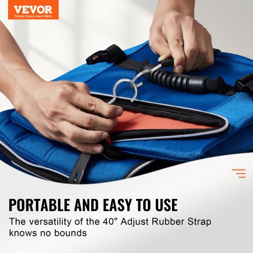 4 Piece Flat Bungee Cord 20 mm Heavy Duty Bungee Straps with Steel SHooks