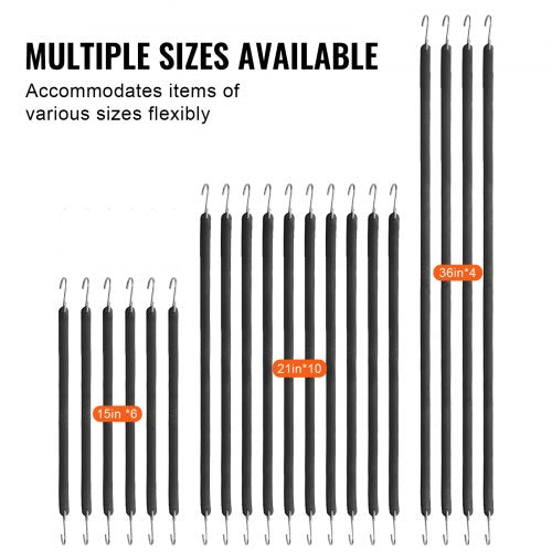 20 Piece Flat Bungee Cord 20 mm Heavy Duty Bungee Straps with Steel