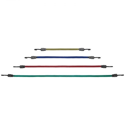 32 Piece Flat Bungee Cord Set 17 mm Heavy Duty Bungee Straps with A3 Steel