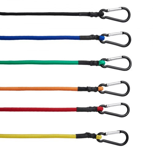 30 Pcs Bungee Cords Set 8mm Heavy Duty Bungee Straps with Steel Carabiners