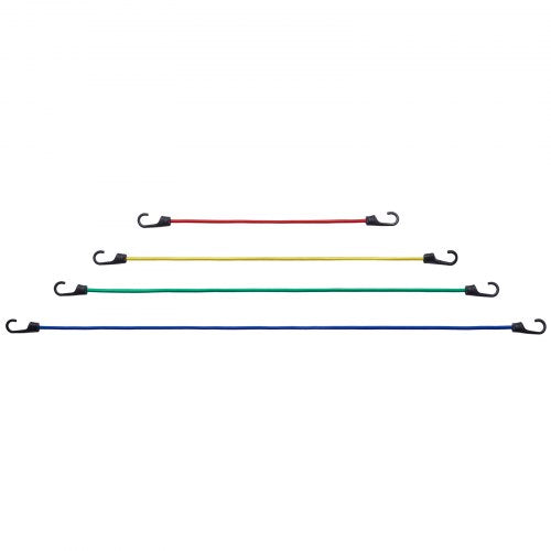 32 Piece Bungee Cords Assortment 8 mm Heavy Duty Bungee Straps with A3