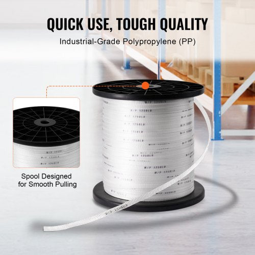 Polyester Pull Tape 12 x 1053 Mule Tape Flat Rope 1250 lbf Tensile