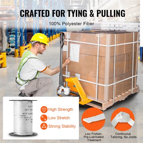 Polyester Pulling Tape Mule Tape 58 x 108 2200 lbf Tensile Capacity