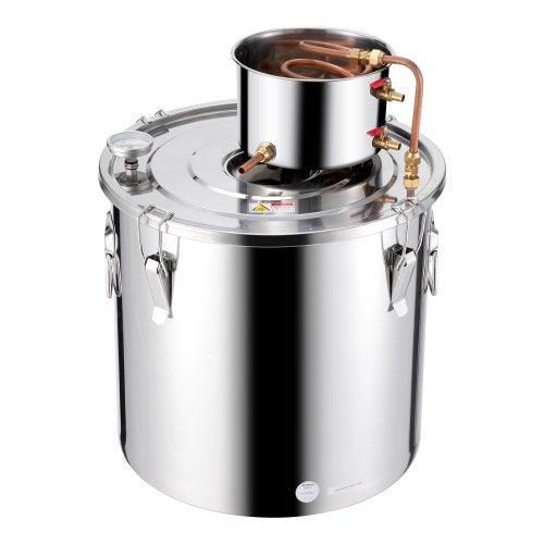 Alcohol Still 13.2 Gal 50 L Stainless Steel Water Alcohol Distiller with Copper