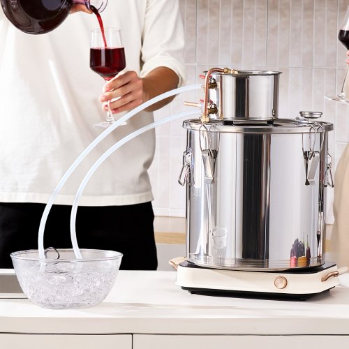 Alcohol Still 8 Gal 30 L Stainless Steel Water Alcohol Distiller with Copper