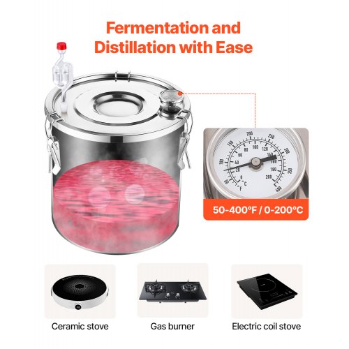 Alcohol Still 8 Gal 30 L Stainless Steel Water Alcohol Distiller with Copper