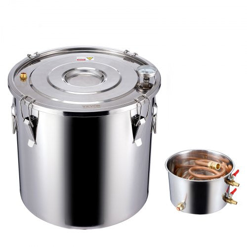 Alcohol Still 8 Gal 30 L Stainless Steel Water Alcohol Distiller with Copper