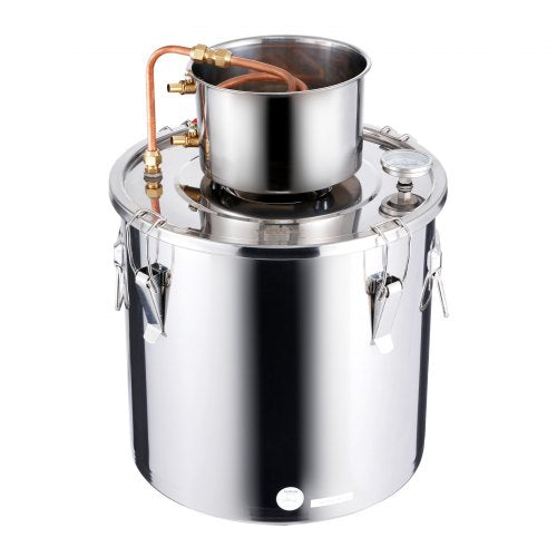 Alcohol Still 8 Gal 30 L Stainless Steel Water Alcohol Distiller with Copper