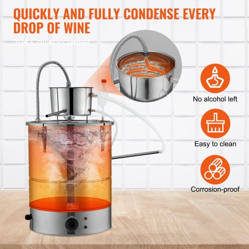 Alcohol Still 9 Gal 30L Water Alcohol Distiller Home Distillery Kit