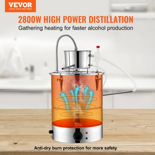 Alcohol Still 15 Gal 50L Water Alcohol Distiller Home Distillery Kit