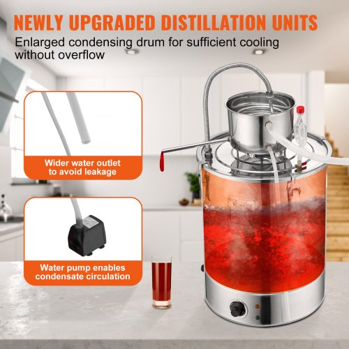 Alcohol Still 15 Gal 50L Water Alcohol Distiller Home Distillery Kit