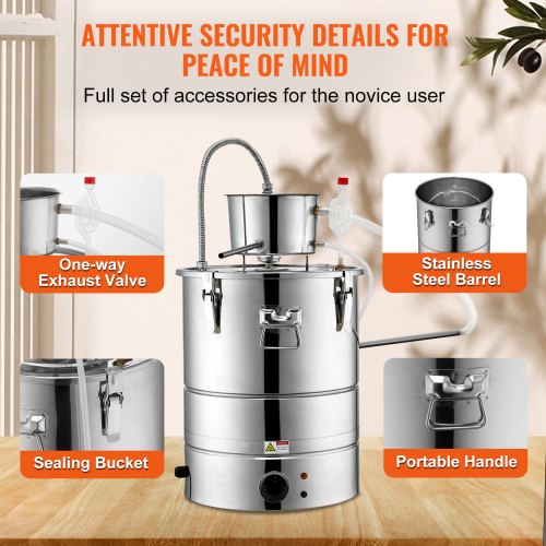 Alcohol Still 15 Gal 50L Water Alcohol Distiller Home Distillery Kit