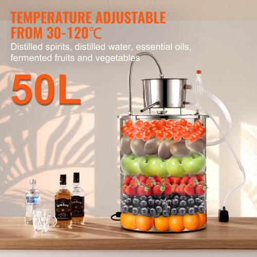 Alcohol Still 15 Gal 50L Water Alcohol Distiller Home Distillery Kit