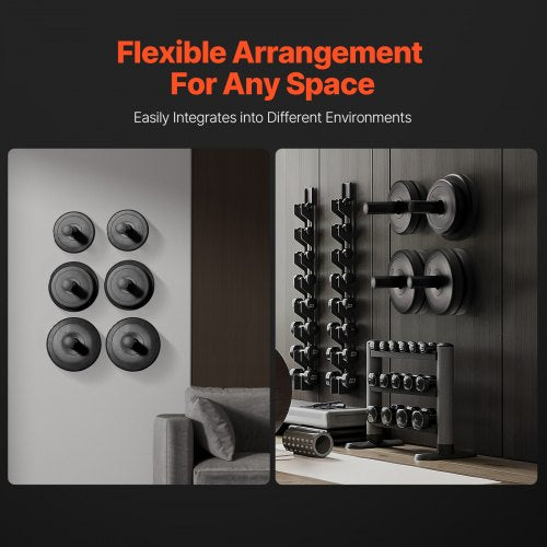Wall Mounted Weight Plate Holder Weight Rack Storage for 2Inch Weight